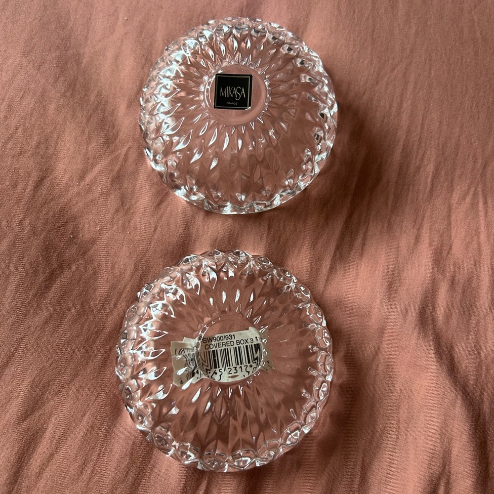 Mikasa Crystal Trinket Dish with Lid - Picture 5 of 8